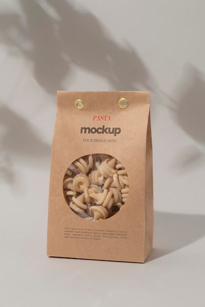 Pasta packaging mockup design