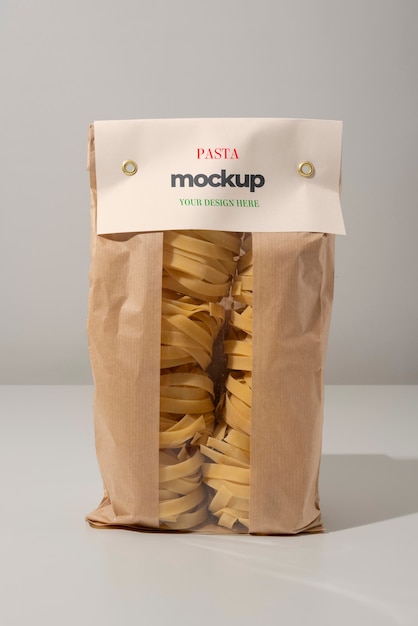 Pasta packaging mockup design