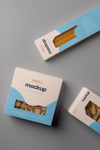 PSD pasta packaging mockup design