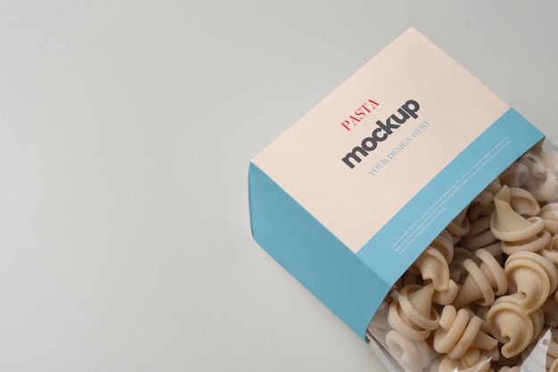 PSD pasta packaging mockup design