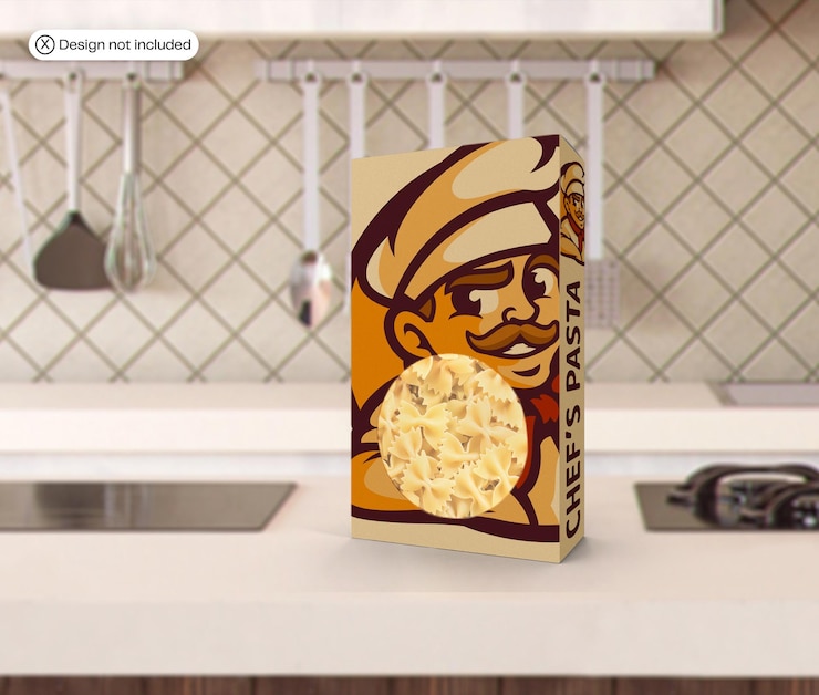 PSD pasta pakket mockup