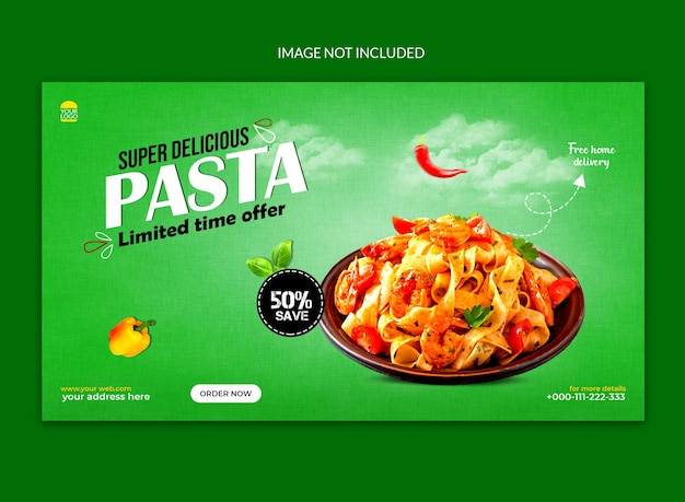 Pasta social media web banner.