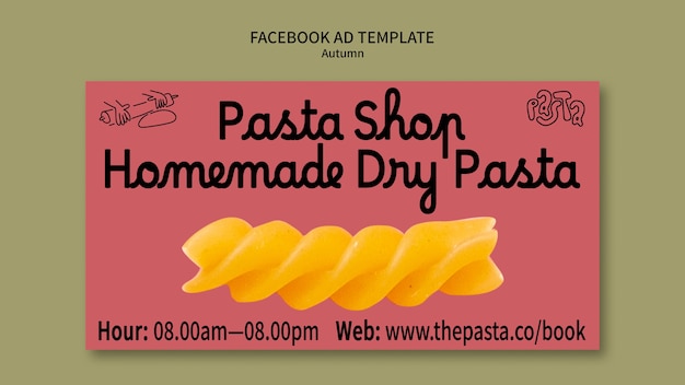 PSD pasta template design