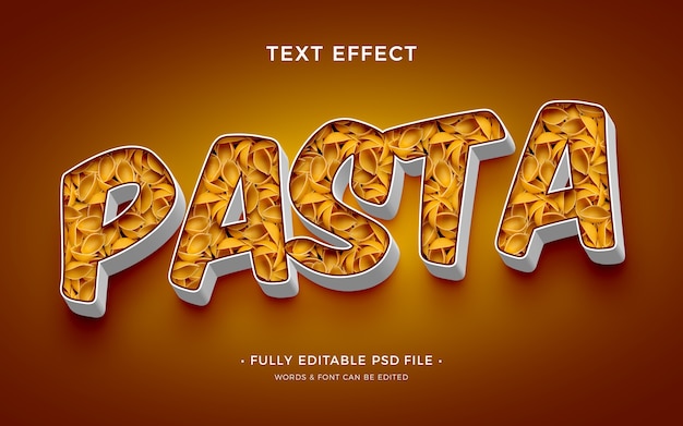 PSD pasta text effect