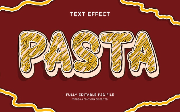 PSD pasta text effect