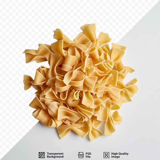 Pasta on a white surface