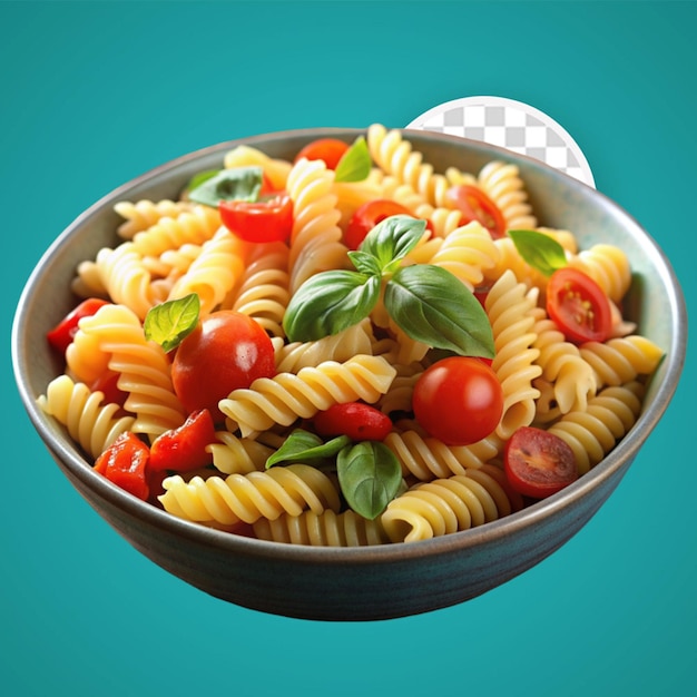 Pasta with tomato basil and grated cheese