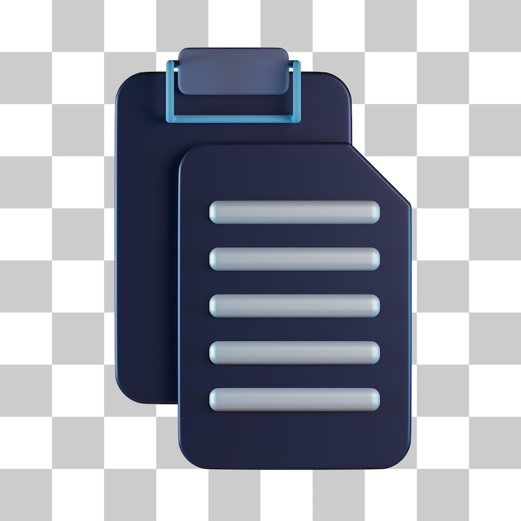 PSD paste file 3d icon