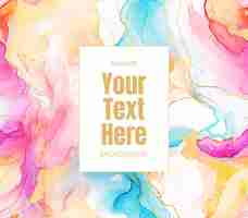 PSD pastel alcohol ink banner background with copy space