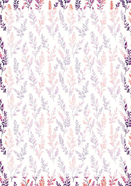 Pastel bloemenrandpatroon