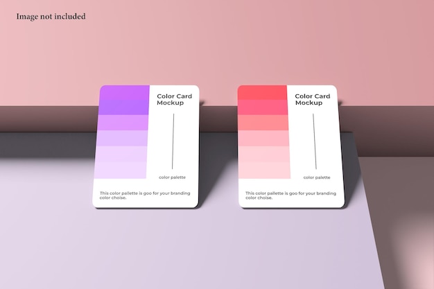 PSD pastel color scheme card mockup