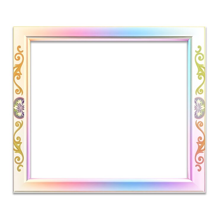 PSD pastel floral frame