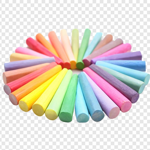 Pastel geïsoleerd op doorzichtige achtergrond