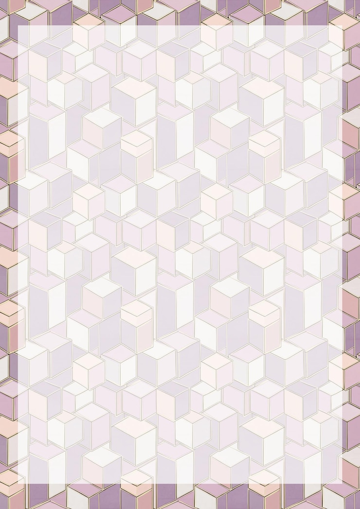 PSD pastel geometric cube pattern