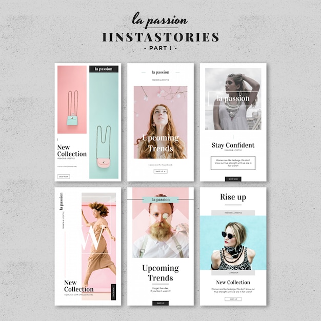 Pastel  instagram story template kit