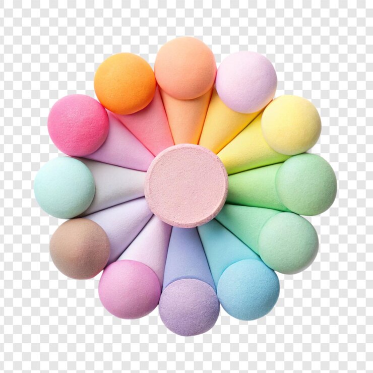 PSD pastel izolowany na przezroczystym tle