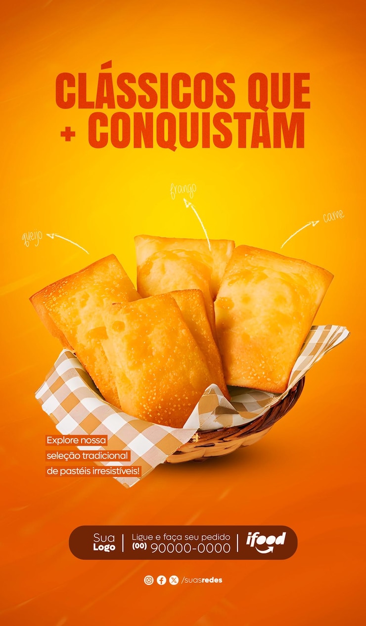 PSD pastel pastelaria gourmet social media post