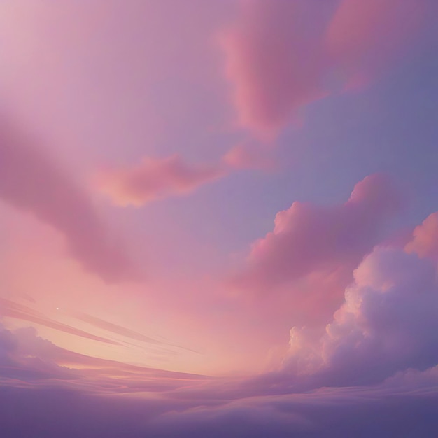 PSD pastel sky and morning sunlight