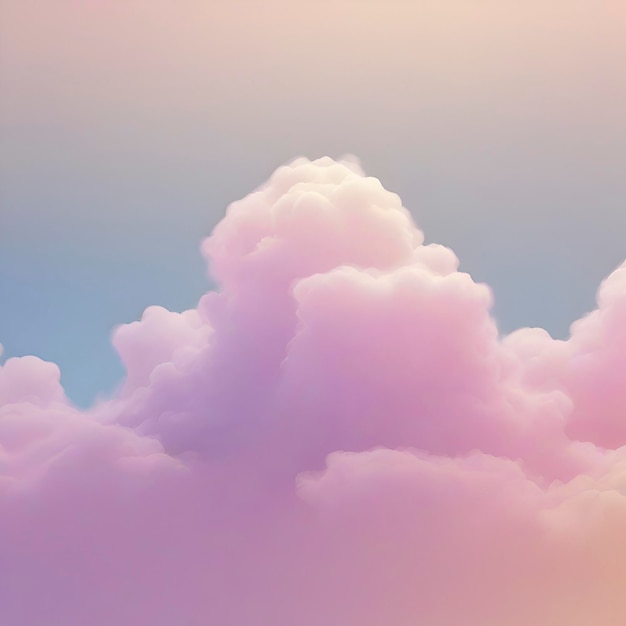 パステルの空の雲と日光の色のグラデーションの背景