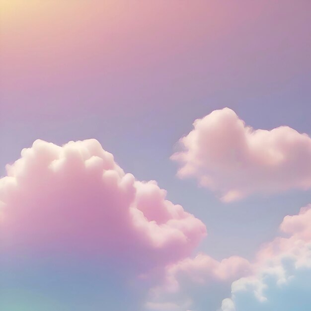 PSD pastel sky cloud and sunlight color gradient background aigenerated