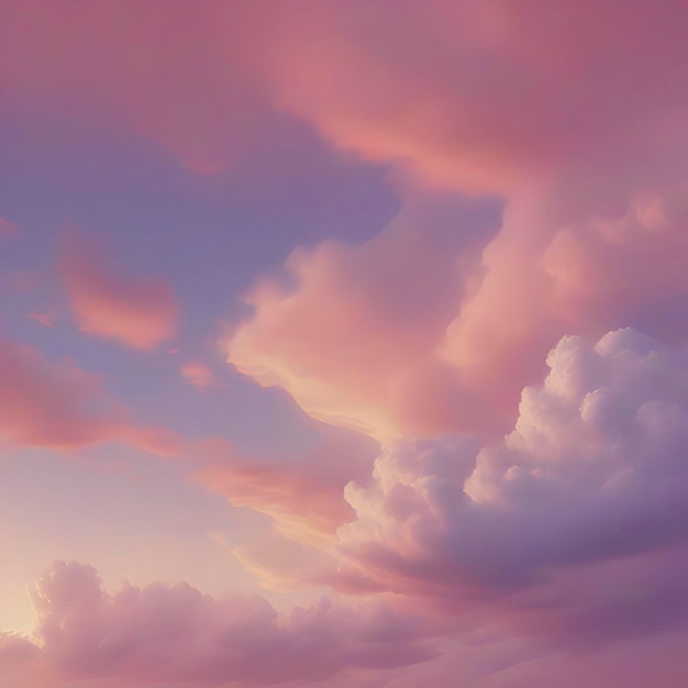 PSD pastel sky and morning sunlight