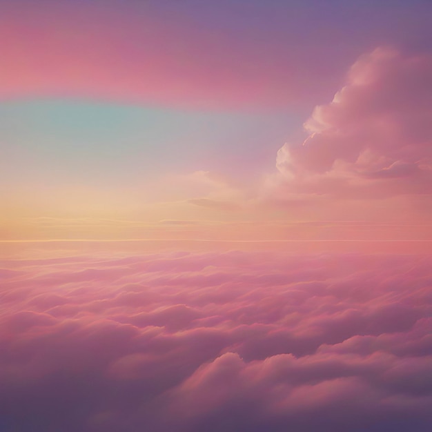 PSD pastel sky and morning sunlight