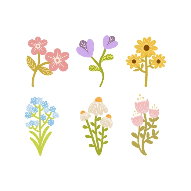 Pastelkleurige bloemen