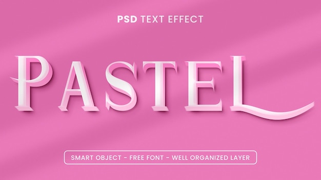 Pastelroze teksteffect