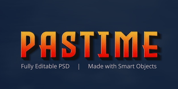 Pastime text style effect