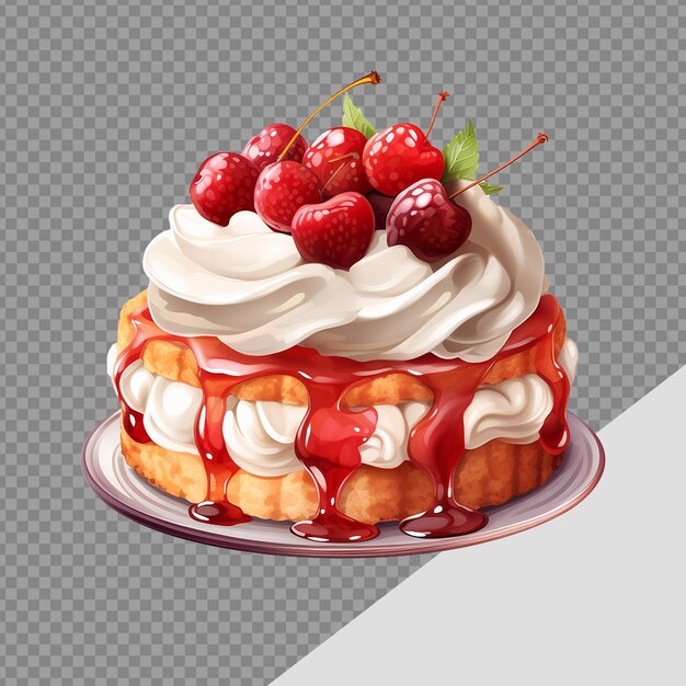 PSD pastry cake isolated on transparent background