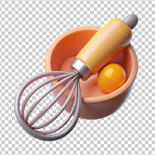 PSD pastry chef character whisk