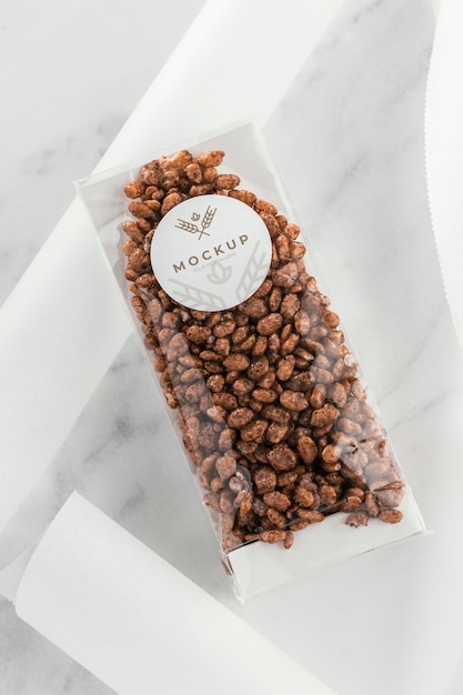 pastry in transparent packaging arrangement