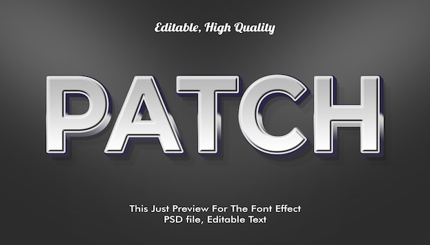 Patch font effect