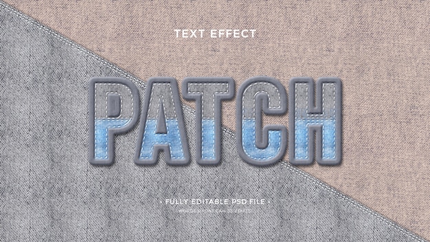 PSD patch text effect