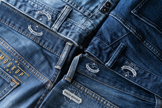 PSD patchmodel op denimstof