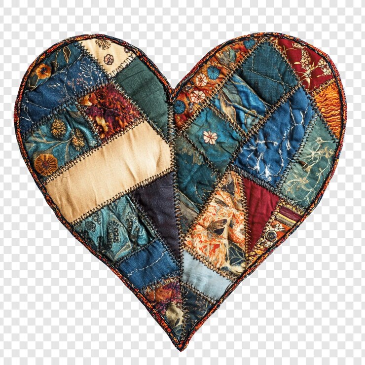 PSD patchwork heart
