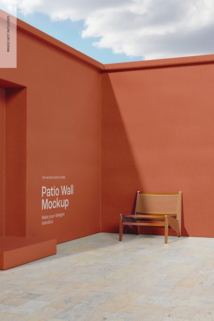 PSD patio muur mockup