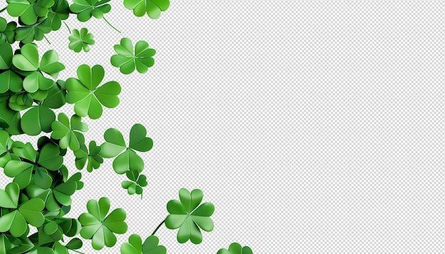 PSD patrick leaf clover day on white background