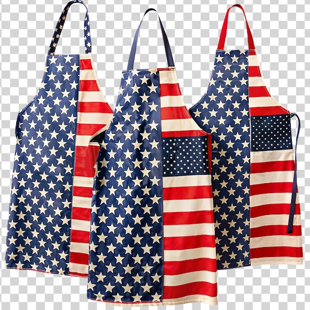 PSD manti patriottici e guanti da forno per cucinare il 4 luglio su sfondo trasparente