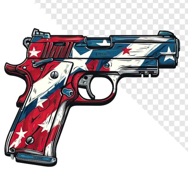 Patriotic Guns God America Graphic Izolowany Na Przezroczystym Tle