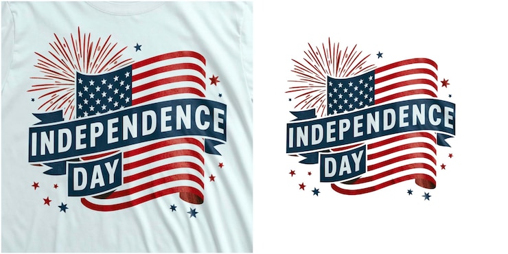 PSD patriotic independence day tshirt inspiration