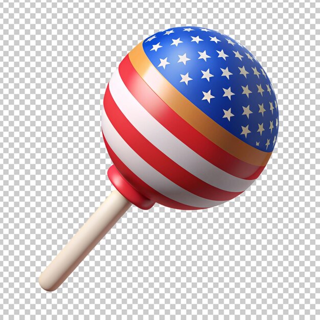 PSD lollipop patriottico con la bandiera americana