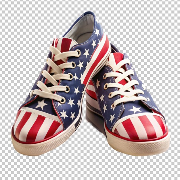 PSD scarpe con la bandiera americana a tema patriottico