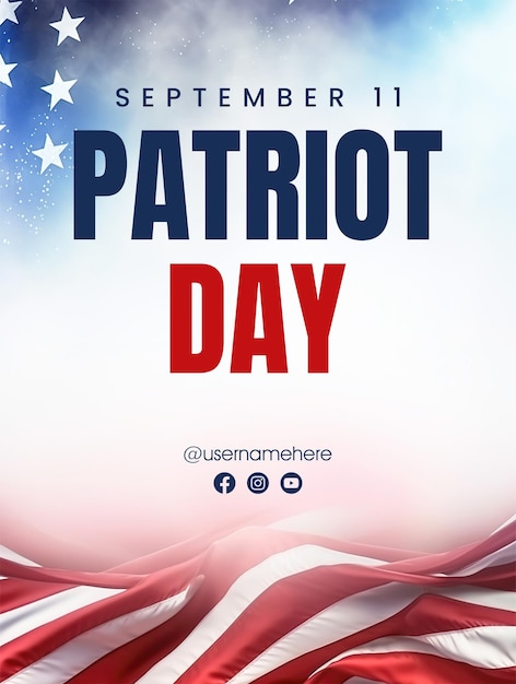 PSD patriots day 911 social media post poster