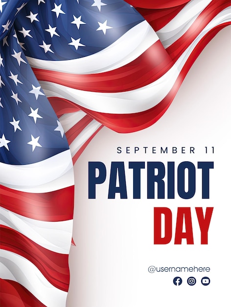 PSD patriots day 911 social media post poster