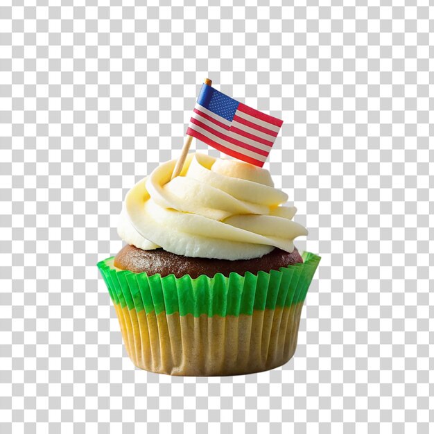 PSD patriottische cupcake geïsoleerd op doorzichtige achtergrond