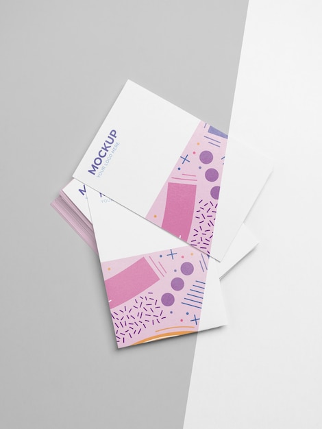 PSD pattern business cards top view