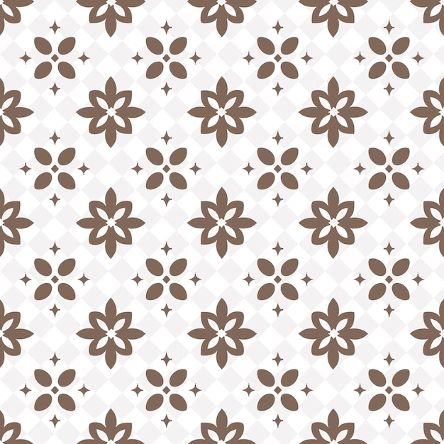 PSD a pattern of flowers on a white background