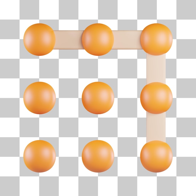 Pattern Lock 3D Icon