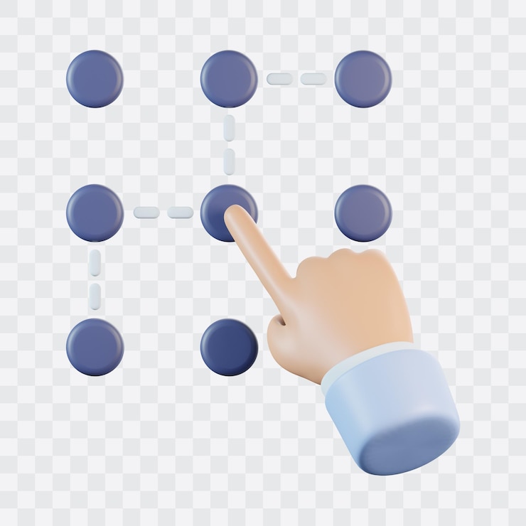 PSD pattern pin hand gesture 3d icon